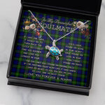 Sea Turtle Necklace To My Beautiful Soulmate Necklace In Your Eyes I Have Found My Home Clan MacEwen Tartan Blue Turtle Necklace