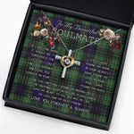 To My Beautiful Soulmate Necklace In Your Eyes I Have Found My Home Clan Monteith Modern Tartan Cross Dancing Necklace