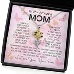 To My Mom Necklace From Son Gift Ideas For Mother's Day Sunflower Pendant Necklace