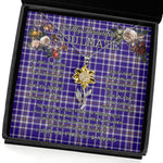 To My Beautiful Soulmate Sunflower Necklace In Your Eyes I Have Found My Home Clan Ochterlony Tartan Jewelry For Girlfriend, Tartan Sunflower Pendant Necklace, Scottish Tartan Jewelry, valentine necklace, necklace girlfriend, necklace for wife, cute necklaces for girlfriend, jewelry for girlfriend, to my soulmate necklace, to my future wife necklace