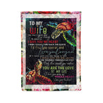 Scotstee Shop - Personalized Gift Letter To My Wife New Home Decoration Family Love Gifts Fleece Blanket