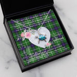 Sea Turtle Necklace Gift for My Beautiful Girlfriend Valentines Necklace Clan Donald MacDonald Tartan Blue Turtle Necklace