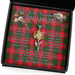 To My Beautiful Soulmate Sunflower Necklace In Your Eyes I Have Found My Home Clan Rattray Tartan Jewelry For Girlfriend, Tartan Sunflower Pendant Necklace, Scottish Tartan Jewelry, valentine necklace, necklace girlfriend, necklace for wife, cute necklaces for girlfriend, jewelry for girlfriend, to my soulmate necklace, to my future wife necklace