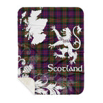 Sherpa Blanket - Tartan Blanket Thistle and Lion Scottish Clan MacDonald Modern Plaid Blanket, plaid sherpa blanket queen,purple sherpa blanket,queen sherpa blanket,queen size sherpa blanket,red sherpa blanket,scottish tartan blankets,sherpa blanket,sherpa christmas blanket