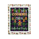 Personalized Gift Tartan Plaid Blanket Clan Sutherland With Christmas Cookie Baking Crew Christmas Gift Blanket, Plaid Blanket, Christmas Fleece Blanket, Christmas Blanket, Tartan Blanket, Scottish Blanket, Scotland Blanket, Family Name Blanket, Custom Blanket, Personalized Blanket