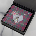 Rising Phoenix Necklace - Valentine Necklace Clan Lindsay Ancient Tartan Gift for Girlfriend, Gift for My Wife Rising Phoenix Necklace