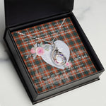 Rising Phoenix Necklace - Valentine Necklace Clan Ainslie Ancient Tartan Gift for Girlfriend, Gift for My Wife Rising Phoenix Necklace