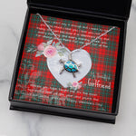Sea Turtle Necklace Gift for My Beautiful Girlfriend Valentines Necklace Clan Cumming Tartan Blue Turtle Necklace