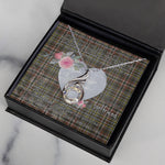 Rising Phoenix Necklace - Valentine Necklace Clan Scott Weathered Tartan Gift for Girlfriend, Gift for My Wife Rising Phoenix Necklace