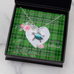 Sea Turtle Necklace Gift for My Beautiful Girlfriend Valentines Necklace Clan Galloway District Tartan Blue Turtle Necklace
