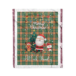 Personalized Gift Tartan Plaid Blanket Clan Pollock Hunting With Funny Santa Snowman Reindeer Merry Christmas Fleece Blanket, Home Living Room, Plaid Blanket, Tartan Blanket, Scottish Blanket, Buffalo fleece blanket, Christmas Blanket