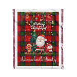 Personalized Gift Tartan Plaid Blanket Clan Donnachaidh Robertson With Funny Santa Snowman Reindeer Merry Christmas Fleece Blanket, Home Living Room, Plaid Blanket, Tartan Blanket, Scottish Blanket, Buffalo fleece blanket, Christmas Blanket