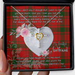 Gift For My Beautiful Girlfriend Necklace Valentine Necklace Clan MacQuarrie Tartan Cross Dancing Necklace Scottish Tartan Jewelry
