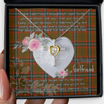 Gift For My Beautiful Girlfriend Necklace Valentine Necklace Clan Seton Modern Tartan Cross Dancing Necklace Scottish Tartan Jewelry