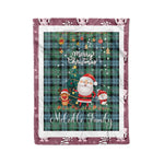 Personalized Gift Tartan Plaid Blanket Clan Melville Hunting With Funny Santa Snowman Reindeer Merry Christmas Fleece Blanket, Home Living Room, Plaid Blanket, Tartan Blanket, Scottish Blanket, Buffalo fleece blanket, Christmas Blanket