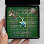 Sea Turtle Necklace To My Beautiful Soulmate Necklace In Your Eyes I Have Found My Home Clan MacArthur Tartan Blue Turtle Necklace, Valentine Necklace Gift for Girlfriend Clan Mitchell Ancient Tartan Sunflower Pendant Necklace, Scottish Tartan Jewelry, valentine necklace, necklace girlfriend, necklace for wife, cute necklaces for girlfriend, jewelry for girlfriend, to my soulmate necklace, to my future wife necklace