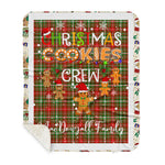 Personalized Gift Tartan Plaid Blanket Clan MacDougall of Lochcarron With Christmas Cookie Baking Crew Christmas Gift Sherpa Blanket, tartan sherpa blanket,buffalo plaid sherpa blanket,christmas sherpa blanket,Christmas Throw Blanket,green plaid sherpa blanket,green sherpa blanket