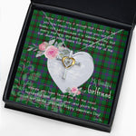Gift For My Beautiful Girlfriend Necklace Valentine Necklace Clan Davidson Modern Tartan Cross Dancing Necklace Scottish Tartan Jewelry