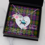 Sea Turtle Necklace Gift for My Beautiful Girlfriend Valentines Necklace Clan Donaldson Tartan Blue Turtle Necklace