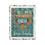Personalized Gift Tartan Plaid Blanket Clan Irvine With Christmas Cookie Baking Crew Christmas Gift Blanket, Plaid Blanket, Christmas Fleece Blanket, Christmas Blanket, Tartan Blanket, Scottish Blanket, Scotland Blanket, Family Name Blanket, Custom Blanket, Personalized Blanket