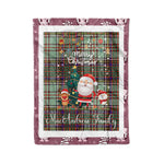Personalized Gift Tartan Plaid Blanket Clan MacAndrew With Funny Santa Snowman Reindeer Merry Christmas Fleece Blanket, Home Living Room, Plaid Blanket, Tartan Blanket, Scottish Blanket, Buffalo fleece blanket, Christmas Blanket