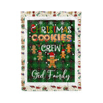 Personalized Gift Tartan Plaid Blanket Clan Ged With Christmas Cookie Baking Crew Christmas Gift Blanket, Plaid Blanket, Christmas Fleece Blanket, Christmas Blanket, Tartan Blanket, Scottish Blanket, Scotland Blanket, Family Name Blanket, Custom Blanket, Personalized Blanket