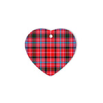 Straiton Tartan Heart Ornaments, Christmas Tree Ornament, Plaid Christmas Ornaments, Ceramic Heart Christmas Tree Decoration, Christmas Ornament, Plaid Ornament, Tartan Ornament, Buffalo Plaid Ornament