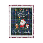 Personalized Gift Tartan Plaid Blanket Clan MacInnes Modern With Funny Santa Snowman Reindeer Merry Christmas Fleece Blanket, Home Living Room, Plaid Blanket, Tartan Blanket, Scottish Blanket, Buffalo fleece blanket, Christmas Blanket