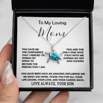 Opal Turtle Necklace - To My Loving Mom - Love Always Your Son Necklace