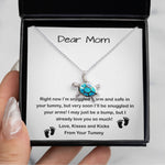 Opal Turtle Necklace - Mom Necklace, Mom To Be Necklace, Pregnancy Gift For Mom To Be, Mommy Present From Unborn Baby, Gift For Expecting Moms