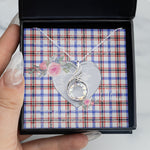 Rising Phoenix Necklace - Valentine Necklace Clan Boswell Modern Tartan Gift for Girlfriend, Gift for My Wife Rising Phoenix Necklace