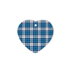 Strathclyde District Tartan Heart Ornaments, Christmas Tree Ornament, Plaid Christmas Ornaments, Ceramic Heart Christmas Tree Decoration, Christmas Ornament, Plaid Ornament, Tartan Ornament, Buffalo Plaid Ornament
