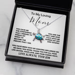 Opal Turtle Necklace - To My Loving Mom - Love Always Your Son Necklace