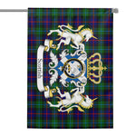 Scotstee Shop Tartan Garden Flag Caddell Tartan Flag Clan Badge With Lion Scottish Tartan House Flag