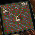 To My Beautiful Soulmate Necklace In Your Eyes I Have Found My Home Clan Grant of Monymusk Tartan Wishbone Dancing Necklace