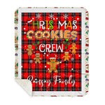 Personalized Gift Tartan Plaid Blanket Clan Ramsay With Christmas Cookie Baking Crew Christmas Gift Sherpa Blanket, tartan sherpa blanket,buffalo plaid sherpa blanket,christmas sherpa blanket,Christmas Throw Blanket,green plaid sherpa blanket,green sherpa blanket