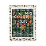 Personalized Gift Tartan Plaid Blanket Clan Blackadder With Christmas Cookie Baking Crew Christmas Gift Blanket, Plaid Blanket, Christmas Fleece Blanket, Christmas Blanket, Tartan Blanket, Scottish Blanket, Scotland Blanket, Family Name Blanket, Custom Blanket, Personalized Blanket