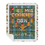 Personalized Gift Tartan Plaid Blanket Clan Porterfield With Christmas Cookie Baking Crew Christmas Gift Sherpa Blanket, tartan sherpa blanket,buffalo plaid sherpa blanket,christmas sherpa blanket,Christmas Throw Blanket,green plaid sherpa blanket,green sherpa blanket