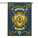 House Flag - Baird Irish Shield Celtic Cross Tartan Garden Flag St Patrick's Day Garden Flag
