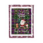 Personalized Gift Tartan Plaid Blanket Clan Taylor With Funny Santa Snowman Reindeer Merry Christmas Fleece Blanket, Home Living Room, Plaid Blanket, Tartan Blanket, Scottish Blanket, Buffalo fleece blanket, Christmas Blanket