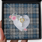 Gift For My Beautiful Girlfriend Necklace Valentine Necklace Clan Napier Tartan Cross Dancing Necklace Scottish Tartan Jewelry