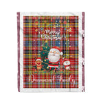 Personalized Gift Tartan Plaid Blanket Clan Drummond Of Strathallan With Funny Santa Snowman Reindeer Merry Christmas Fleece Blanket, Home Living Room, Plaid Blanket, Tartan Blanket, Scottish Blanket, Buffalo fleece blanket, Christmas Blanket