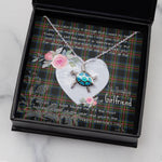 Sea Turtle Necklace Gift for My Beautiful Girlfriend Valentines Necklace Clan Lyle Tartan Blue Turtle Necklace