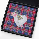 Gift For My Beautiful Girlfriend Necklace Valentine Necklace Clan Graham Of Menteith Pink Tartan Cross Dancing Necklace Scottish Tartan Jewelry