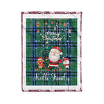 Personalized Gift Tartan Plaid Blanket Clan Keith Ancient With Funny Santa Snowman Reindeer Merry Christmas Fleece Blanket, Home Living Room, Plaid Blanket, Tartan Blanket, Scottish Blanket, Buffalo fleece blanket, Christmas Blanket