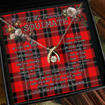To My Beautiful Soulmate Necklace In Your Eyes I Have Found My Home Clan Ramsay Modern Tartan Wishbone Dancing Necklace