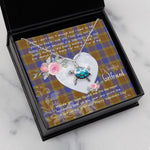 Sea Turtle Necklace Gift for My Beautiful Girlfriend Valentines Necklace Clan Balfour Modern Tartan Blue Turtle Necklace