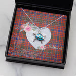 Sea Turtle Necklace Gift for My Beautiful Girlfriend Valentines Necklace Clan MacRae Ancient Tartan Blue Turtle Necklace