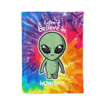 Scotstee Shop - Scotstee Shop Blanket Aliens Don't Believe Humans Hippie Fleece Blanket