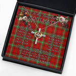 To My Beautiful Soulmate Necklace In Your Eyes I Have Found My Home Clan Morrison Modern Tartan Cross Dancing Necklace